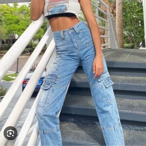 Lioness Cargo Denim Jeans